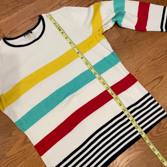 Talbots Bold Striped Pima Cotton Sweater, Size M - Picture 5 of 8